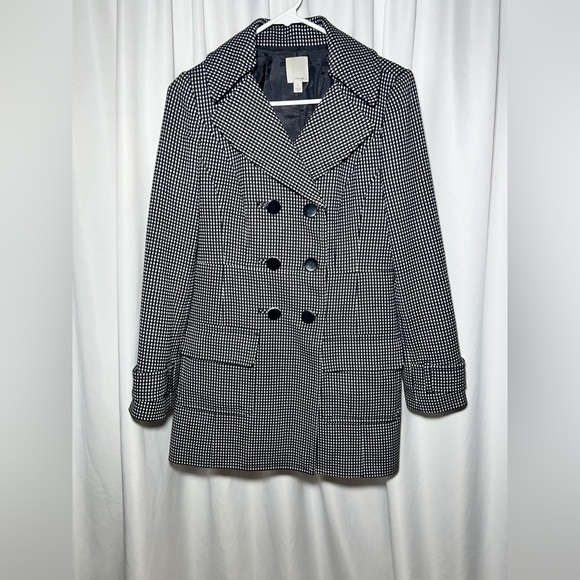 Halogen Blazer style white and black trench jacket | S - Picture 5 of 13